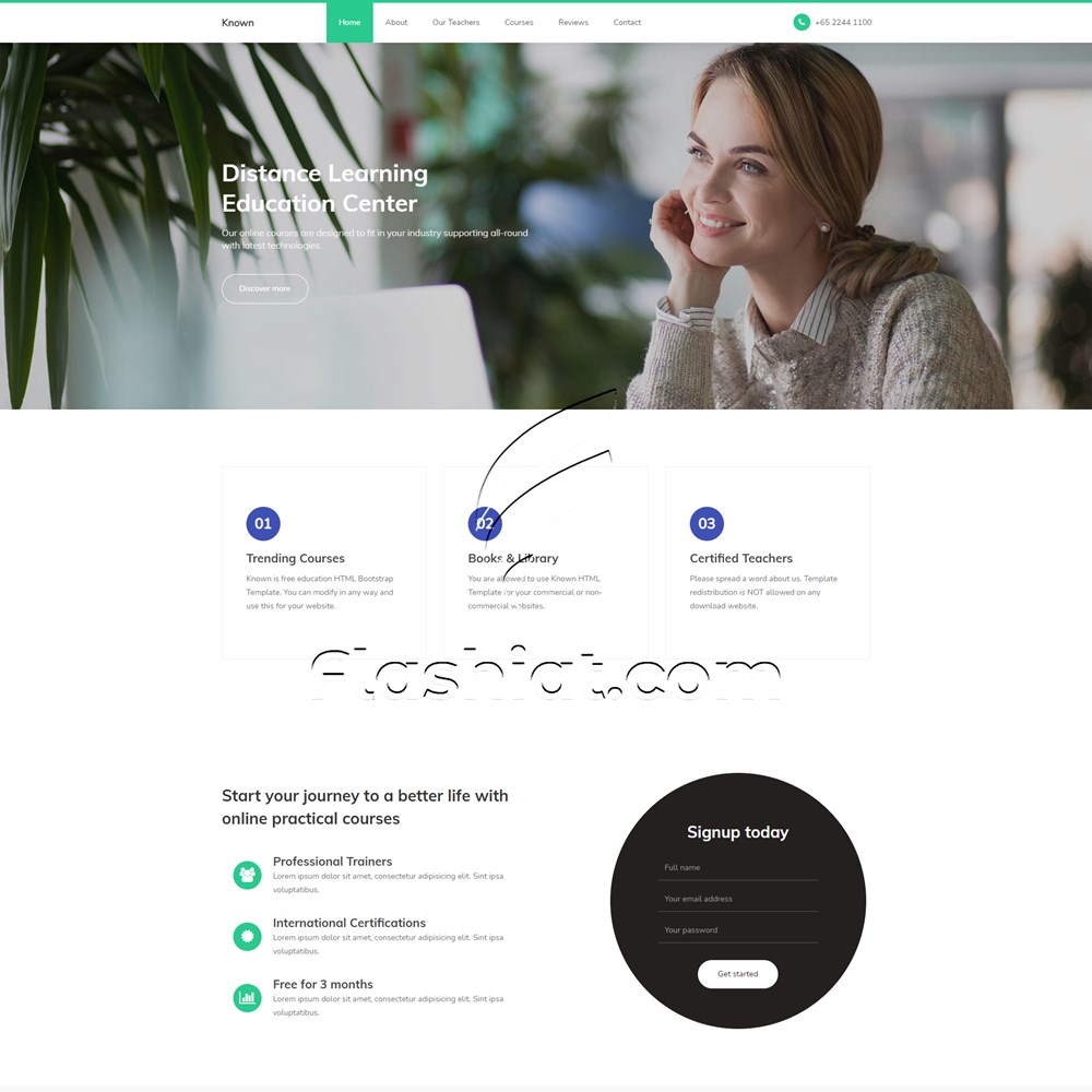 free php html5 css template