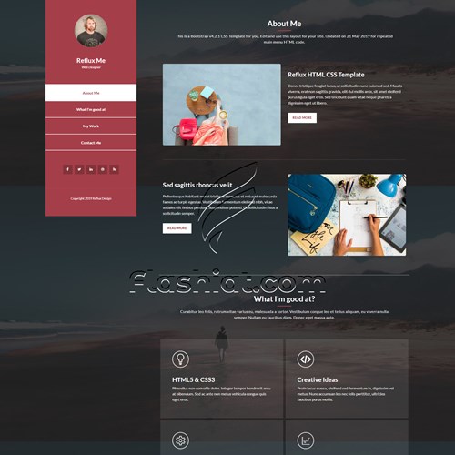 Reflux - Free HTML5 & CSS Template - Flashiat